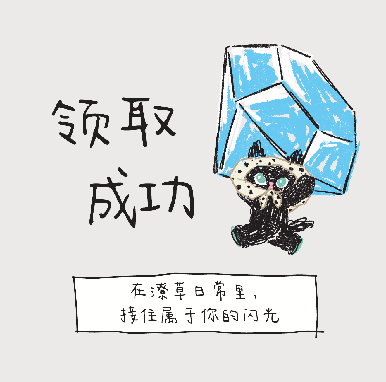 领取成功，在潦草日常里，接住属于你的闪光。